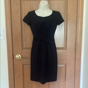 Emporio Armani Black Sheath Dress with Crew Neck
